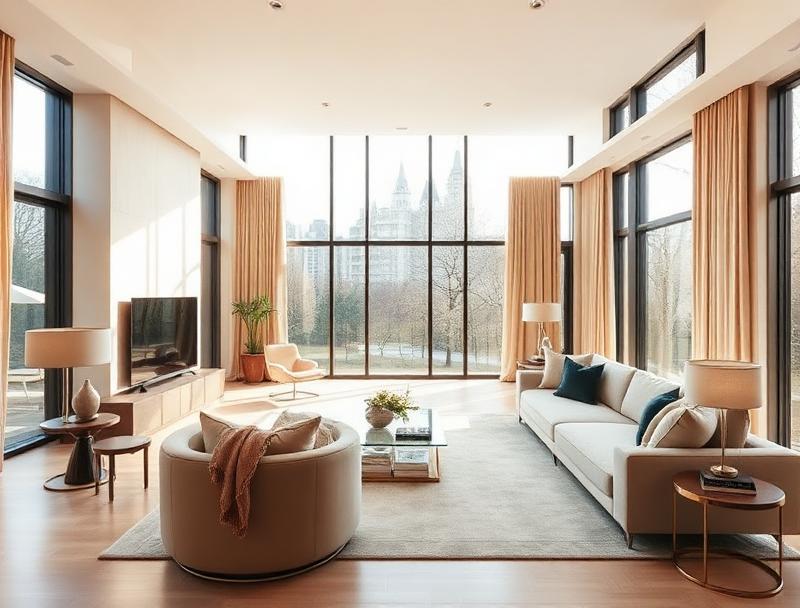 Luxury modern living room interior